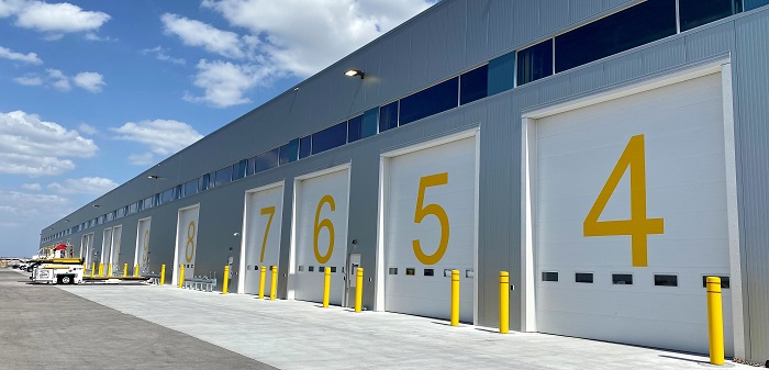 Exterior of the new Ground Services Equipment Building