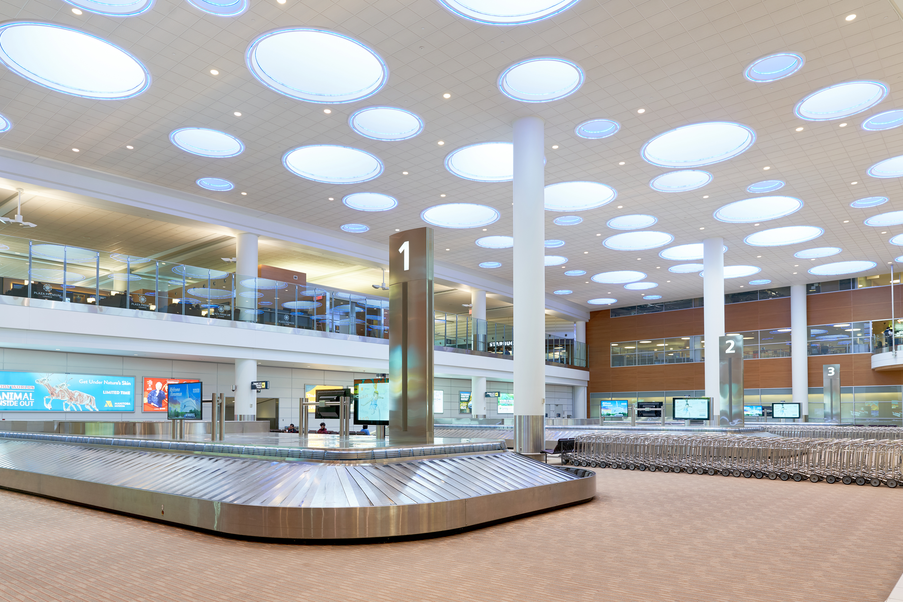 The baggage carousels at Winnipeg Richardson International Airport.