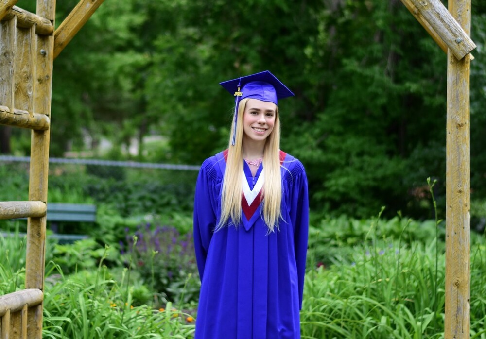 Local student Terri Erdmann on graduation day